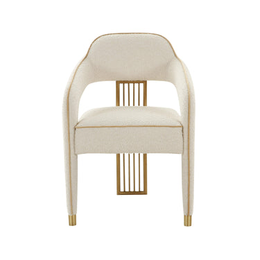 TOV Corralis Performance Boucle Dining Chair Cream
