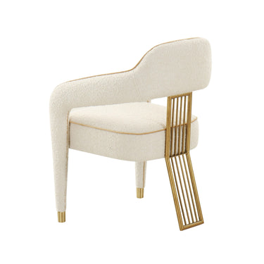 TOV Corralis Performance Boucle Dining Chair Cream