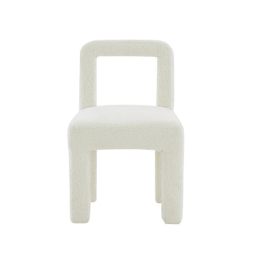TOV Hazel Performance Boucle Dining Chair Cream