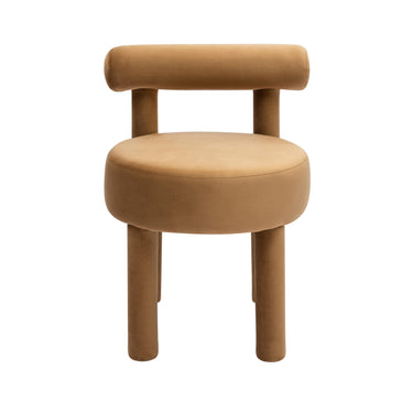 TOV Carmel Performance Velvet Dining Chair Cognac