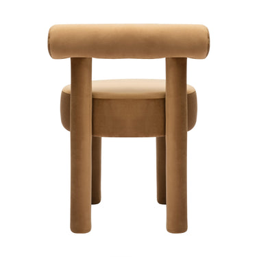 TOV Carmel Performance Velvet Dining Chair Cognac