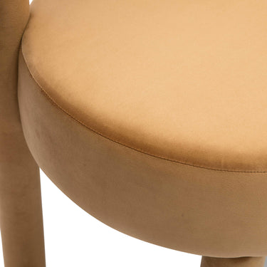 TOV Carmel Performance Velvet Dining Chair Cognac