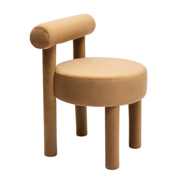 TOV Carmel Performance Velvet Dining Chair Cognac