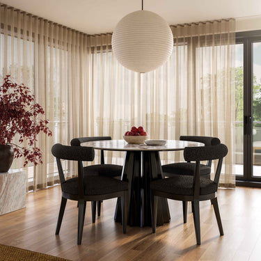 TOV Palla Performance Boucle Dining Chair Black