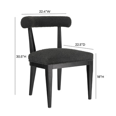 TOV Palla Performance Boucle Dining Chair Black