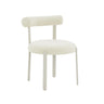 TOV Margaret Performance Chenille Bolster Back Dining Chair Cream