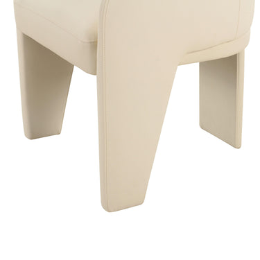 TOV Leo Performance Vegan Leather Dining Chair Cream