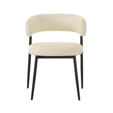 TOV Maxine Cream Performance Vegan Leather Dining Chair Cream
