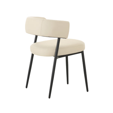 TOV Maxine Cream Performance Vegan Leather Dining Chair Cream