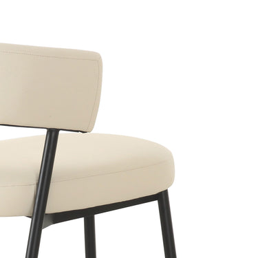 TOV Maxine Cream Performance Vegan Leather Dining Chair Cream