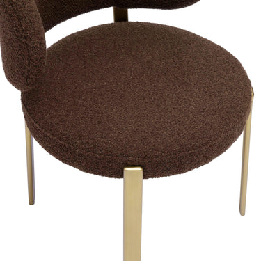 TOV Margaret Performance Boucle Dining Chair Brown