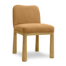 TOV Tiara Performance Velvet and Oak Dining Chair Cognac