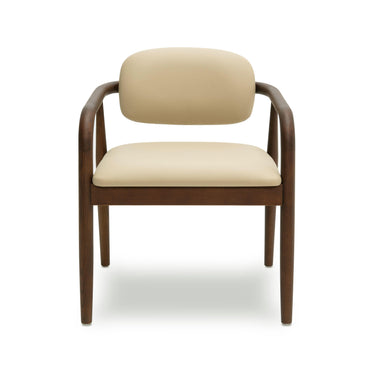 TOV Betsy Taupe Contract-Grade Vegan Leather Dining Chair Taupe