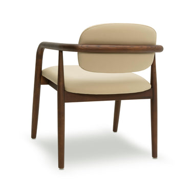 TOV Betsy Taupe Contract-Grade Vegan Leather Dining Chair Taupe