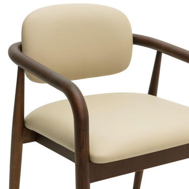 TOV Betsy Taupe Contract-Grade Vegan Leather Dining Chair Taupe