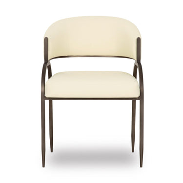 TOV Tatum Performance Vegan Leather Dining Chair Cream