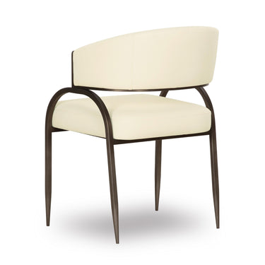 TOV Tatum Performance Vegan Leather Dining Chair Cream