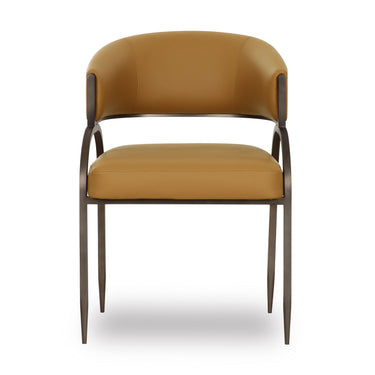 TOV Tatum Performance Vegan Leather Dining Chair Tan