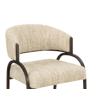 TOV Tatum Taupe Textured Performance Boucle Dining Chair Taupe