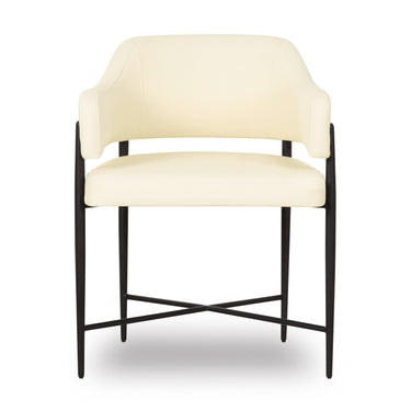 TOV Sezanne Contract-Grade Vegan Leather Dining Chair Cream
