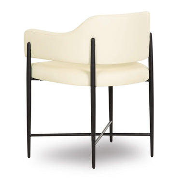TOV Sezanne Contract-Grade Vegan Leather Dining Chair Cream