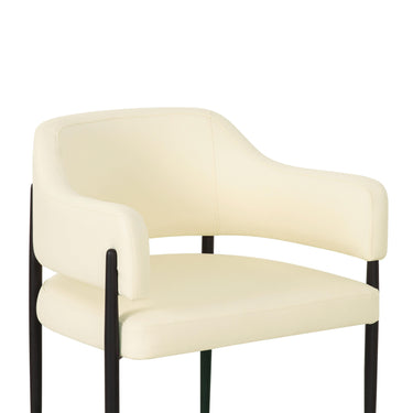 TOV Sezanne Contract-Grade Vegan Leather Dining Chair Cream