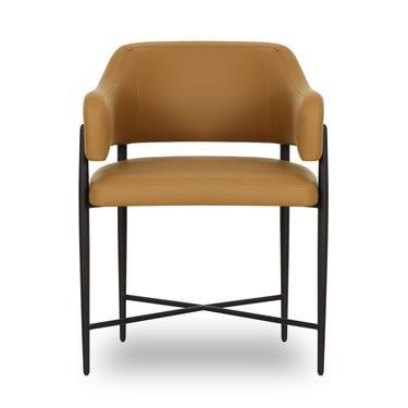 TOV Sezanne Contract-Grade Vegan Leather Dining Chair Tan