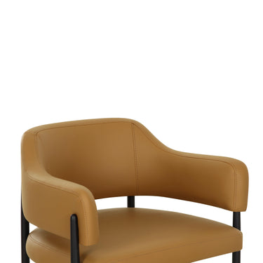 TOV Sezanne Contract-Grade Vegan Leather Dining Chair Tan