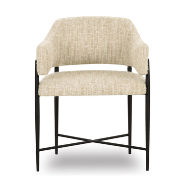 TOV Sezanne Taupe Textured Performance Boucle Dining Chair Taupe