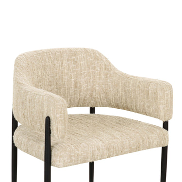 TOV Sezanne Taupe Textured Performance Boucle Dining Chair Taupe