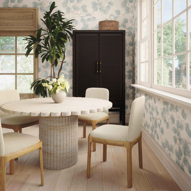 TOV Rebecca Performance Velvet Dining Chair Cream