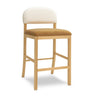 TOV Calla Performance Velvet Counter Stool Cognac