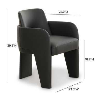 TOV Leo Performance Vegan Leather Dining Chair Black