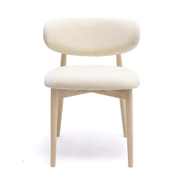 TOV Zinea Performance Textured Velvet Dining Chair Cream