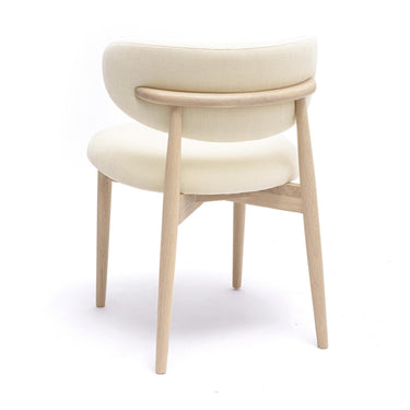 TOV Zinea Performance Textured Velvet Dining Chair Cream