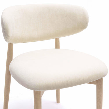 TOV Zinea Performance Textured Velvet Dining Chair Cream