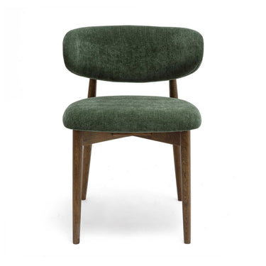 TOV Zinea Performance Textured Velvet Dining Chair Forest Green