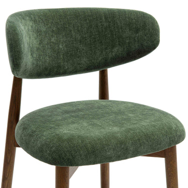 TOV Zinea Performance Textured Velvet Dining Chair Forest Green