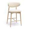 TOV Zinea Performance Textured Velvet Counter Stool, Cream option, image 1