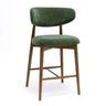 TOV Zinea Performance Textured Velvet Counter Stool Forest Green