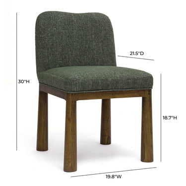 TOV Tiara Performance Basketweave Fabric Dining Chair Green