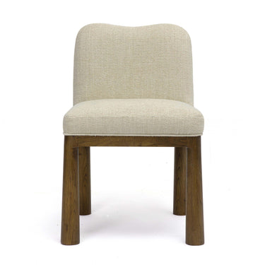 TOV Tiara Performance Basketweave Fabric Dining Chair Cream