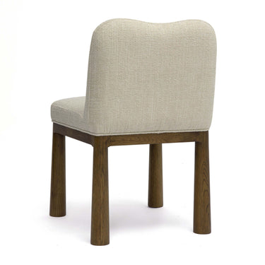 TOV Tiara Performance Basketweave Fabric Dining Chair Cream