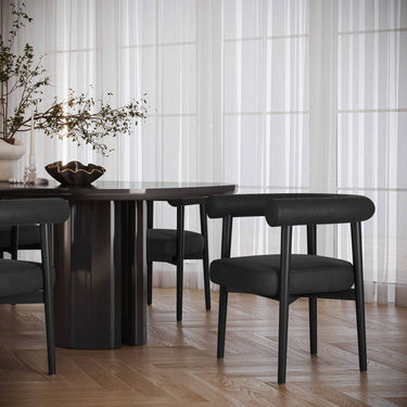 TOV Spara Performance Vegan Leather Dining Chair Black