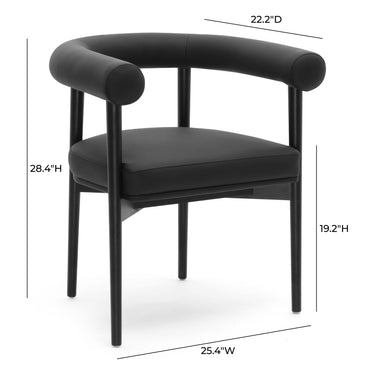 TOV Spara Performance Vegan Leather Dining Chair Black