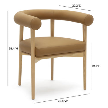 TOV Spara Performance Vegan Leather Dining Chair Cognac