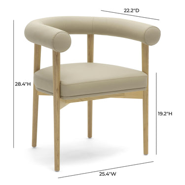 TOV Spara Performance Vegan Leather Dining Chair Taupe