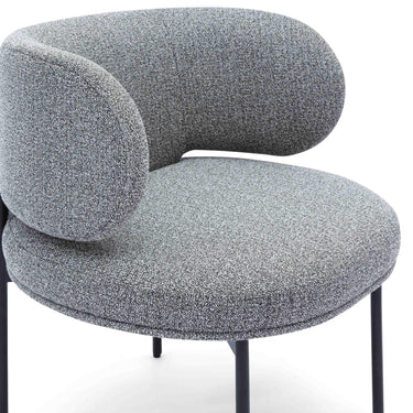 TOV Maureen Speckled Grey Performance Boucle Dining Chair Grey