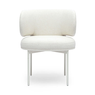 TOV Maureen Cream Performance Upcycled Linen Dining Chair Cream