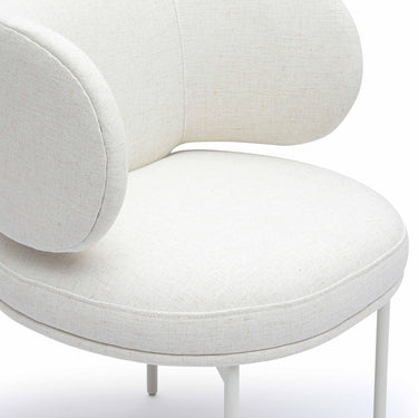 TOV Maureen Cream Performance Upcycled Linen Dining Chair Cream